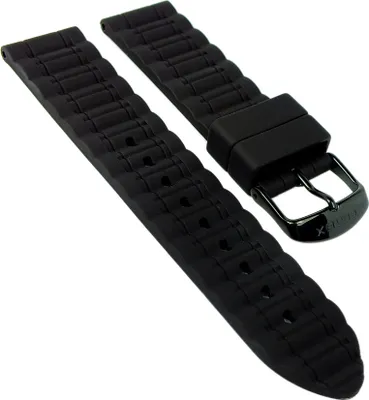 Produktbild von Timex Ersatzband | Uhrenarmband Silikon schwarz 20mm für T2N829