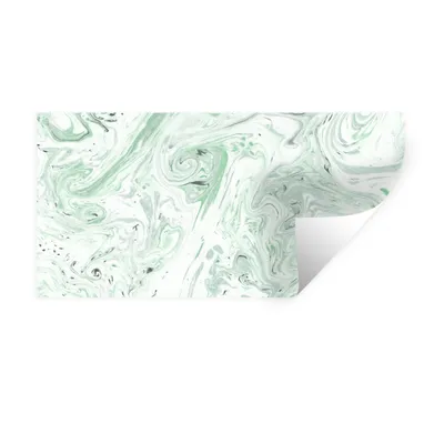 Obrázok produktu pre MuchoWow® Nálepka na stenu - Mramor - zelená - vzory - 80x40cm - Samolepiaca a polohovateľná
