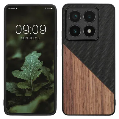 Imagen del producto de kwmobile KWM000020VH001C, funda, para Xiaomi, 14T Pro, color negro, marrón oscuro