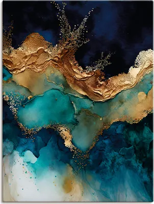 Produktbild von ARTland Leinwandbild Marmor Meer Größe: 45x60 cm