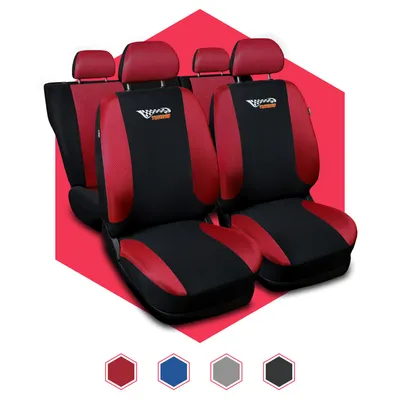 Produktbild von Autositzbezüge Universal Schonbezüge Sitzauflage PKW Schonbezug Polyester Rot