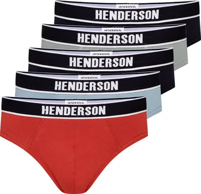 Produktbild von Henderson Herren Slipy 5er Pack - Bequeme Baumwoll-Elasthan Unterwäsche, Atmungsaktiv, Mehrfarbig, Ideal für Frühling/Sommer, Modell 43175, Core Linie M
