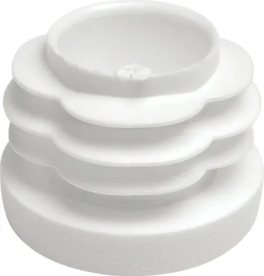 Obrázek produktu pro Lamelová zátka kulatá ø 25 mm Tloušťka stěny zátky 1 - 3 mm Plast bílá