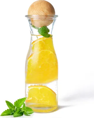 Produktbild von 4 x Glaskaraffe mit Holzstöpsel 270ml  Weinkaraffe Karaffe Wasserkaraffe Dekanter
