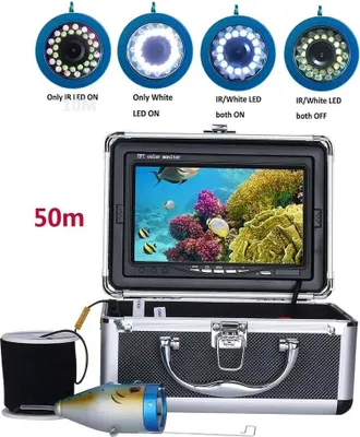 Produktbild von Unterwasserfischkamera, 7 Zoll Display, 50 m Kabel Länge, Nachtsicht aktiviert, 50M 30Stk LEDs