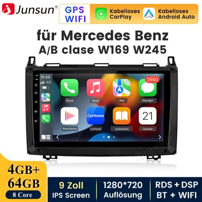 Immagine prodotto di autoradio 8-Core 4GB+64GB Carplay per Mercedes-Benz Classe A/B W169 W639 W245 Sprinter Vito Viano VW Crafter GPS Navi WIFI BT SWC USB DSP