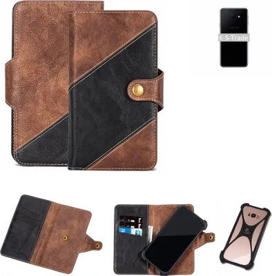 Produktbild von K-S-Trade Handy Hülle Schutz Hülle Schutzhülle Bookstyle Case kompatibel mit Samsung Galaxy J4 Core Handy Cover Hülle Schutztasche 1x