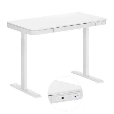 Zdjęcie produktu dla Eleganckie Biurko z Elektryczną Regulacją Wysokości Spacetronik Astrid SPE-B126WW
