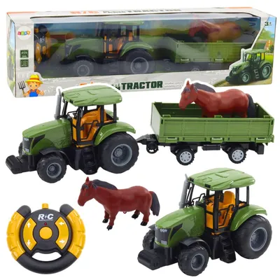 Obrázok produktu pre Traktor s prívesom a koňom R/C