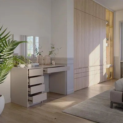 Imagen del producto de Espejo con mesa de almacenamiento, 120 cm de ancho
