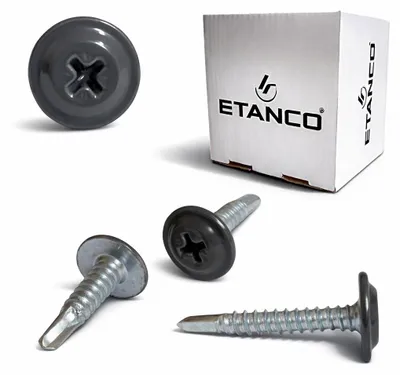 Zdjęcie produktu dla Wkręty samowiercące ETANCO GM-B do dachów stalowych, kolor RAL 7015 – szary łupkowy, 4,2 x 19 mm, 250 szt.