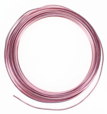 Produktbild von 12m Aluminiumdraht Ø 2mm Aludraht Basteldraht Dekodraht Schmuckdraht rosa