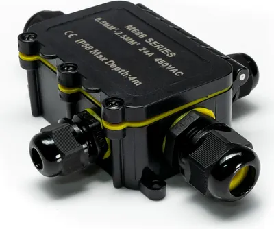 Produktbild von Grafner wasserdichte Abzweigdose, 4 Wege, IP68, 4-polig, Ø5-12mm, 0,5–2,5 mm², 24A 450V, Abzweigdose wasserdichte Anschlussdose staubdicht außen outdoor Verbindungsmuffe Garten Erdkabel Feuchtraum