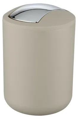 Immagine prodotto di WENKO Secchio con coperchio a ribalta Brasil 2 L Taupe S Cosmetici Rifiuti Bagno Cucina WC