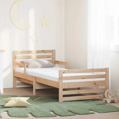 Immagine prodotto di Maison Exclusive - Struttura letto con materasso estraibile, marrone, 80 x 200 cm