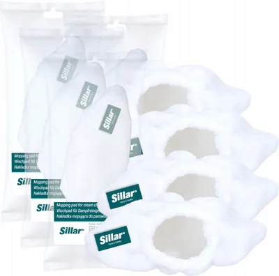 Produktbild von Sillar 4x Mikrofaser Überzug für Dampfreiniger – Kompatibel mit Kärcher SC1 SC2 SC3 SC4 SC5