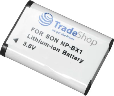 Produktbild von Trade-Shop Li-Ion Akku 3,6V / 1300mAh ersetzt Akkutyp NP-BX1 NPBX1 für Sony Camcorder HDR-GW66