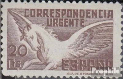 Produktbild von Briefmarken Spanien 1937 Mi 781I (kompl.Ausg.) mit Druckvermerk mit Falz Eilmarke