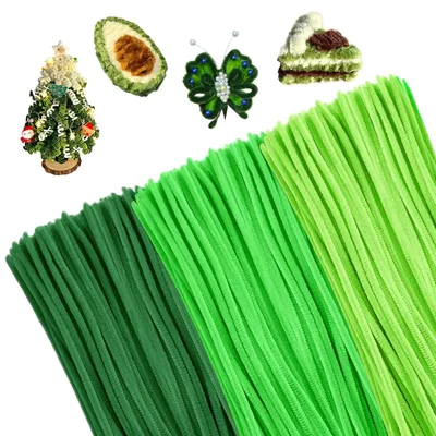 Produktbild von Pfeifenreiniger 300 Stück, 30 cm, 3 Farben Grün, für kreative Projekte