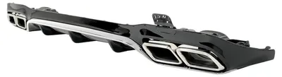 Imagen del producto de Difusor para parachoques y tubos de escape cromados para Mercedes Clase E W213 Sport Line, modelo 16-19, diseño E63.