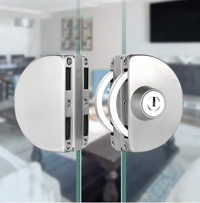 Produktbild von Famanu Glastürschloss Edelstahl - Für 10-12 mm Glas