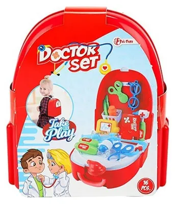 Produktbild von Toi-Toys - DOCTOR Doktor-Set mit viel Zubehör im Rucksack 20-teilig