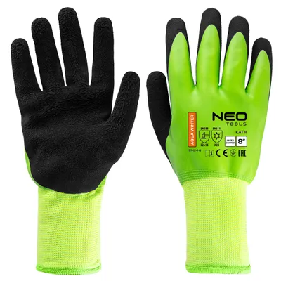 Produktbild von Isolierte Arbeitshandschuhe, latexbeschichtetes Polyester (2-lagig), 3241X, Größe 8