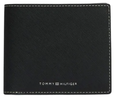 Produktbild von Tommy Hilfiger Herren Geldbörse mit Geldbörse Leder AM0AM14248, Schwarz , Taglia Unica, Lifestyle – Größe Einheitsgröße