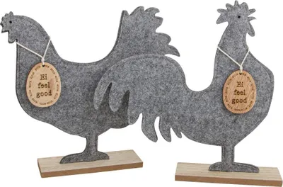 Produktbild von Riffelmacher Henne auf Holzsockel 26,5 x 25 cm
