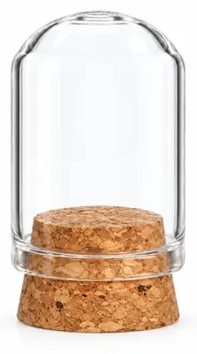 Produktbild von Glasdom Mini mit Korksockel 3 Größen Glasglocke klein befüllen Trockenblumen, Größe:Ø2 h.7 cm