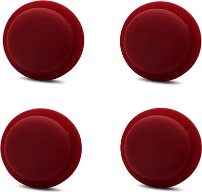 Image de pack de 4 - Housse en silicone pour Apple AirTags 2021 - Etui autocollant - Rouge vin