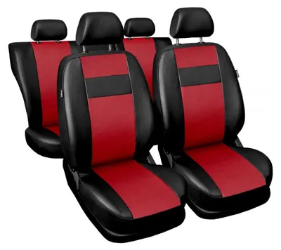 Productafbeelding van Optie A (letterlijk, met het onveranderde fragment "чер"):Universele lederen stoelhoezen/bekleding voor voor- en achterbanken van auto's