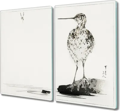 Produktbild von Coloray Herdabdeckplatte 2x30x52 cm Schneidebrett Kochplattenabdeckung Küchenbrett Hackbrett - Tier Vogel