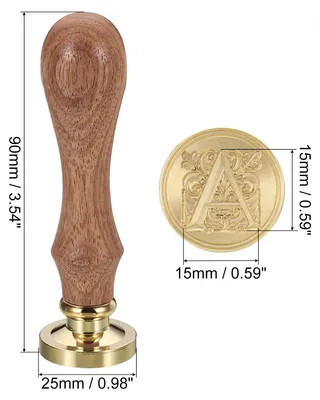 Produktbild von Buchstabe a Wachs Siegel Stempel Initialen Buchstabe Siegel Wachstempel Klassisch Retro Abnehmbar Messing Kopf Holz Handgriff fš¹r Umschlag Einladungskarten