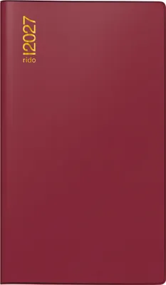 Produktbild von rido/idé 7040302297 Taschenkalender Mod. TM 12 2027 A6, Kunststoff, bordeaux