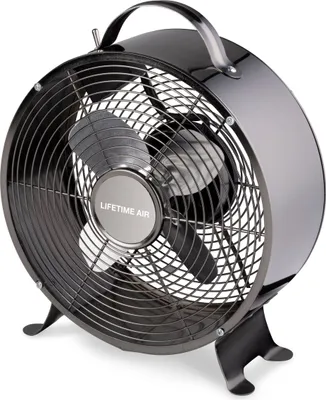 Image de Ventilateur de table Lifetime Air - 230V - ventilateur de bureau 20CM - 2 vitesses - noir