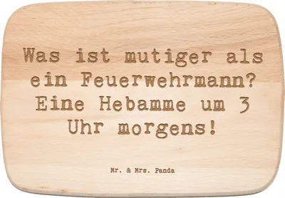 Produktbild von Mr. & Mrs. Panda Schneidebrett Spruch Mutige Hebamme - Transparent - Geschenk, schneidbrett, massivholzbrett, Frühstücksbrett, Holzbrett, Berufsprodukte, Beruf, Hilfe
