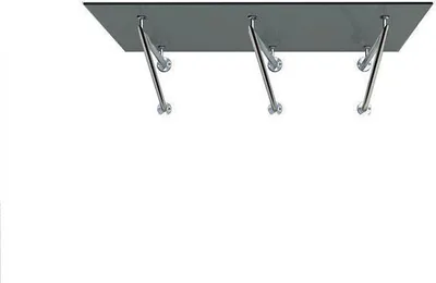 Immagine prodotto di Glaswerk Westfalen- (3V)250x90cm vetro grigio baldacchino+supporto