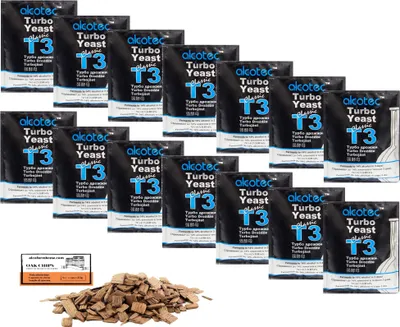 Produktbild von 14 x Alcotec Turbohefe – Classic T3 Alkohol Brennhefe, Gärhefe, Wodkahefe, Turbo Hefe, Wodka Hefe
