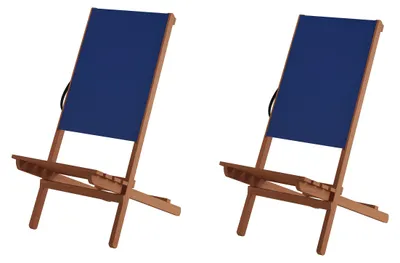 Produktbild von Blauer Strandstuhl Partystuhl Wikingerstuhl Schwedenstuhl Anglerstuhl wählbares Set XXL V-10-364Doppelpack