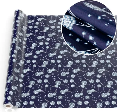 Produktbild von Tischdecke Wachstuchtischdecke Gartentischdecke Wachstischdecke  Blumen Blau Wasserabweisend Breite 140 cm Länge 500 cm mit Schnittkante