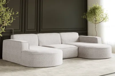 Produktbild von Kaiser Möbel Ecksofa, Sofa U form, Couch U form MODENA U STUDIO stoff Verita Beige