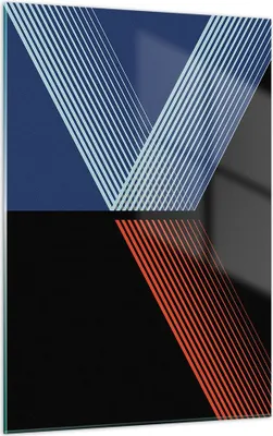 Produktbild von Bilder auf glas - Einteilig - Abstraktion Schwarz Blau - 50x70cm - Glasbilder - Wandbilder - Bilder - zum Aufhängen bereit - Wanddekoration aus Glas - Glas Bilder - Wandbild auf Glas - GPA50x70-4458