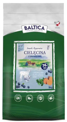 Zdjęcie produktu dla Baltica Adult Cielęcina z Jagnięciną M/L 9kg Bezzbożowa Sucha Karma Dla Psów Średnich i Dużych Ras