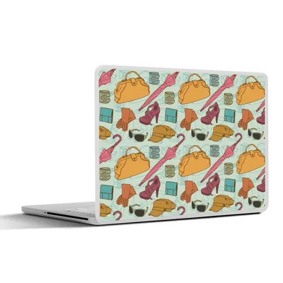 Produktbild von MuchoWow® Laptop Aufkleber Sticker Cover Kleidung - Regenschirm - Jahreszeiten - Design 32.5x23.5 cm - Sticker für Laptop - Selbstklebend