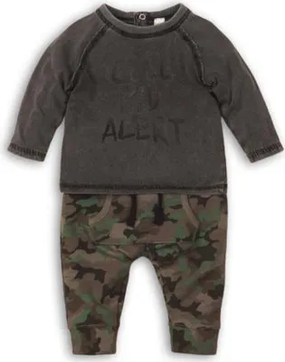 Produktbild von Babaluno Zweiteiliges Set mit Langarmshirt und Jogginghose khaki 12-18 m