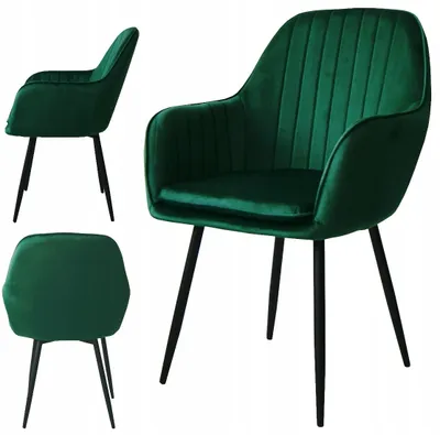 Produktbild von Ekspand | Stuhl QUEEN - 85 cm - Grün - Modernes Design - Hochwertiger Velvet und Komfort