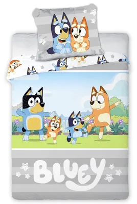 Zdjęcie produktu dla Pościel licencyjna 160x200 Bluey domek
