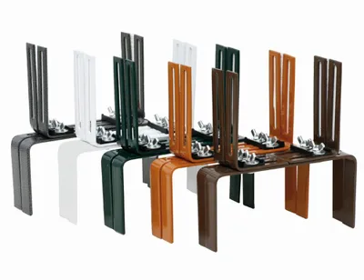 Produktbild von 3 Stück SIENA GARDEN Blumenkastenhalter H-Form weiß, für Brüstungen