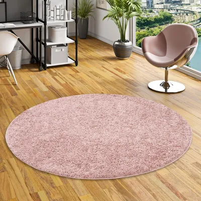 Produktbild von Hochflor Langflor Shaggy Teppich Aloha Altrosa Rund, Größe:150 cm Rund
